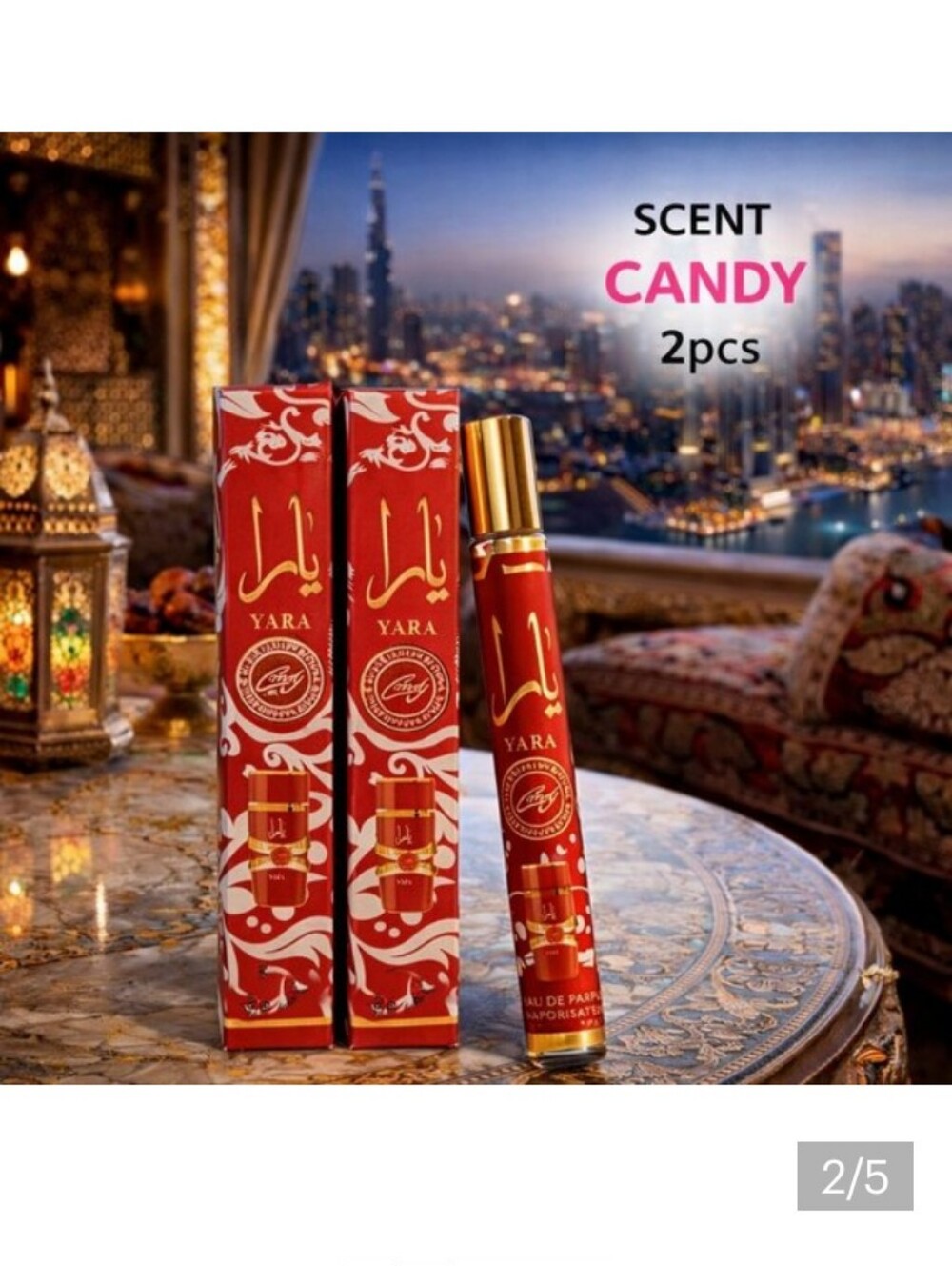 Yara Scent Candy Eau de Parfum Spray - Red & Gold (2pcs)